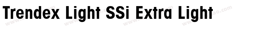 Trendex Light SSi Extra Light Italic字体转换